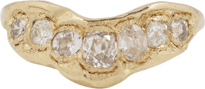 Old Cut Diamond V Shape Ring