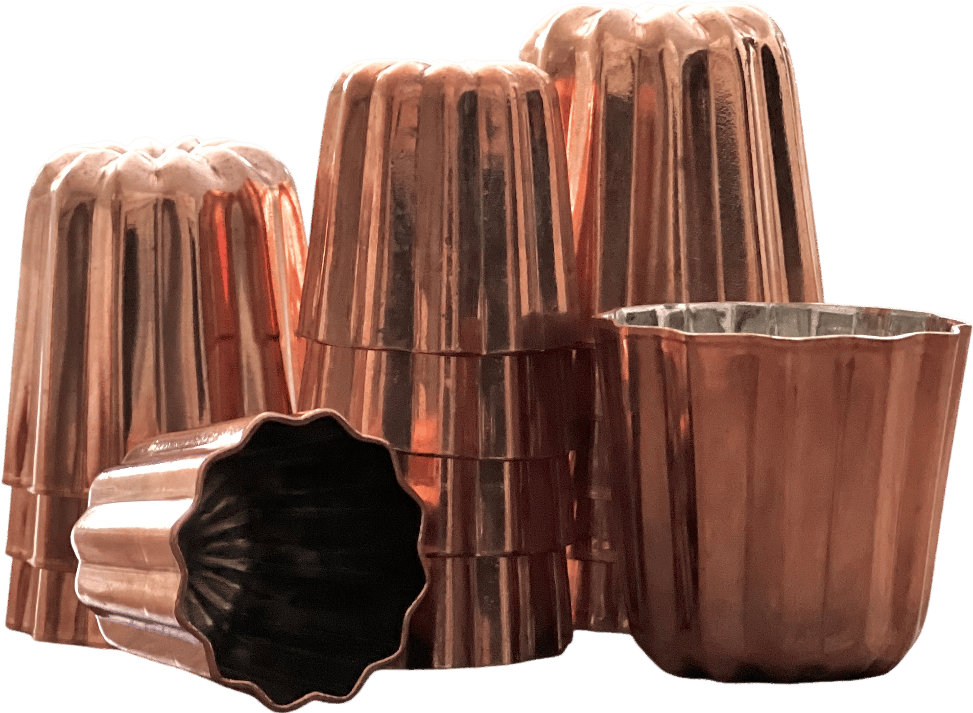 Matfer Cannele Copper Tin Lined Molds 