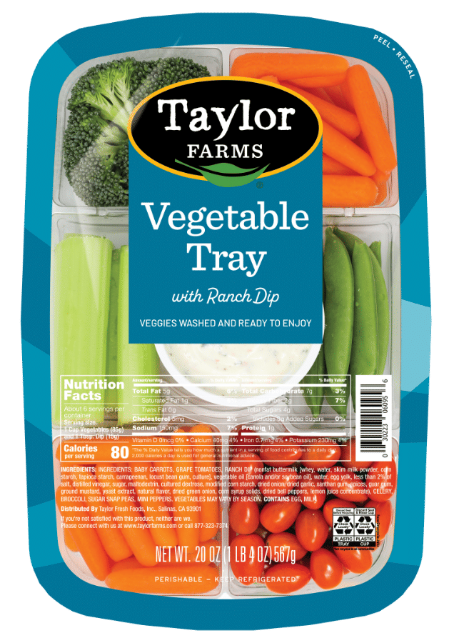 Taylor Farms Vegetable Tray with Ranch Dip - 20 oz
