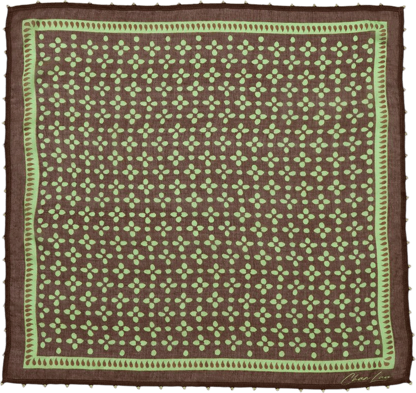 Chan Luu Beaded Floral Bandana Espresso
