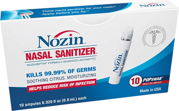 Nozin Nasal Sanitizer Popswab 10ct