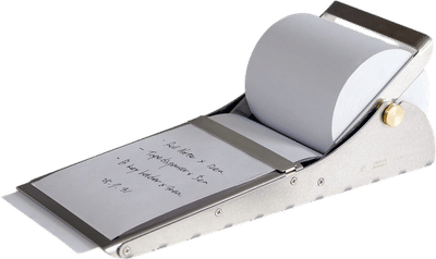 Desktop Roll Note Pad: Stainless Steel