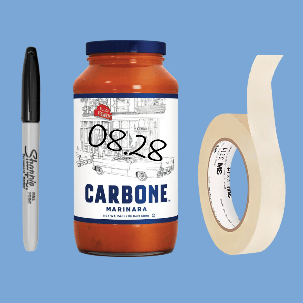Write the "date opened" on things in your fridge