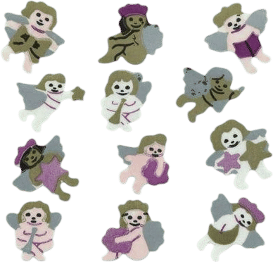 Stickermagic Tear-off Stickers Square Cherub Angels