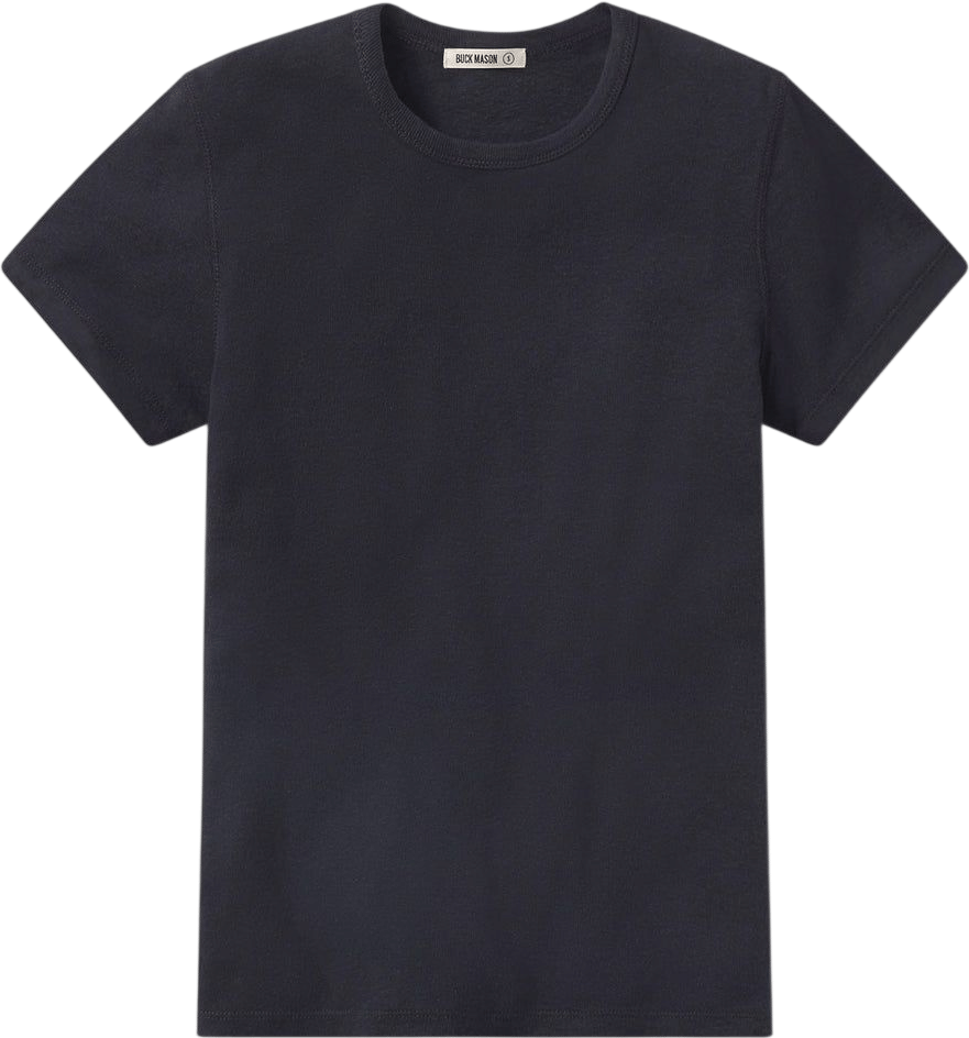 a substantial slim tee in a perfect shade of blue.