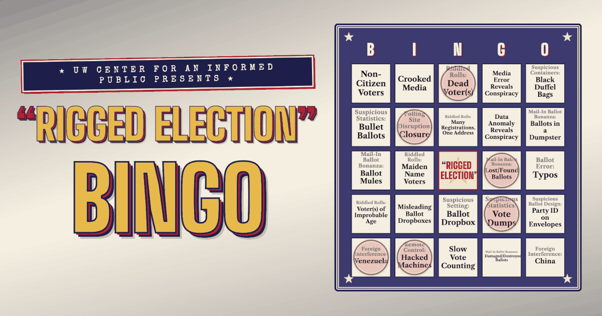 "Rigged Election" Bingo