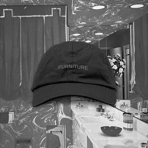 FURNITURE HAT - BLACK WITH RED