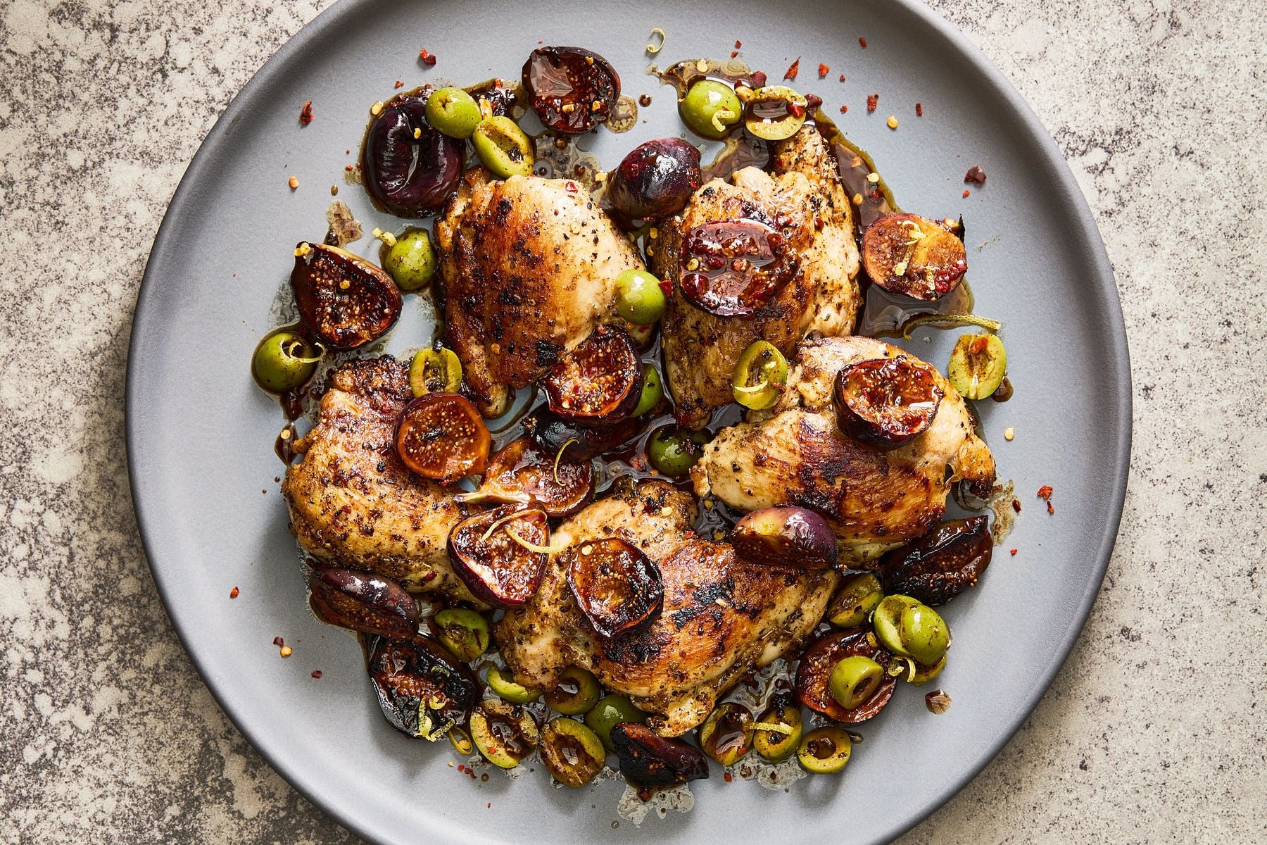 Seared Chicken and Figs With Olives Recipe