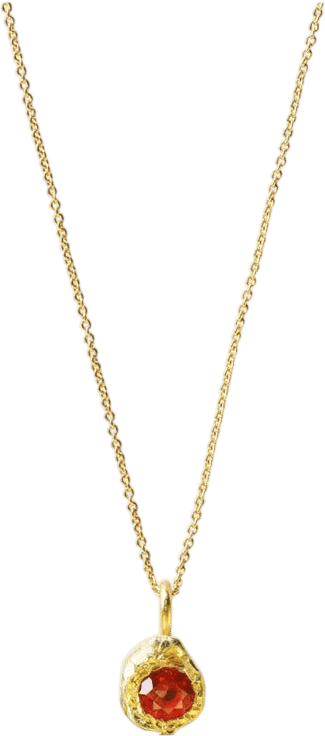 Black Orchid Dolce Vita Chéri Red Sapphire Gold Necklace