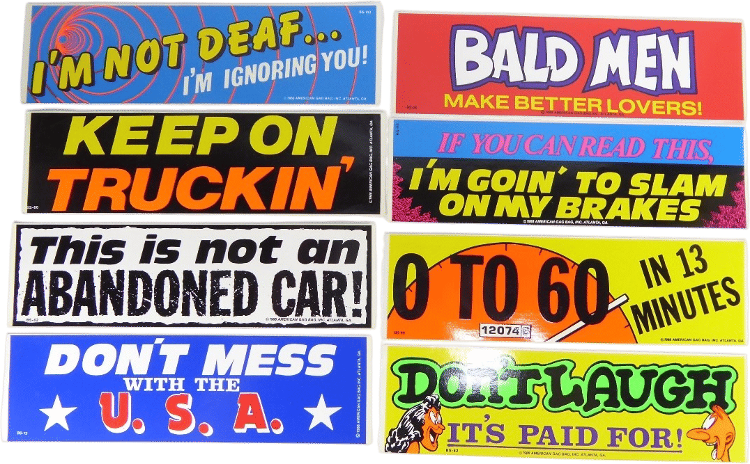 bumper stickers