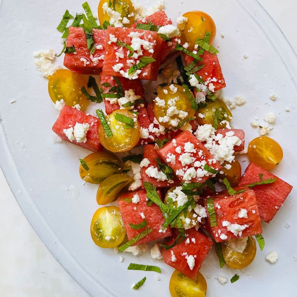 Watermelon and Tomatoes Salad Recipe