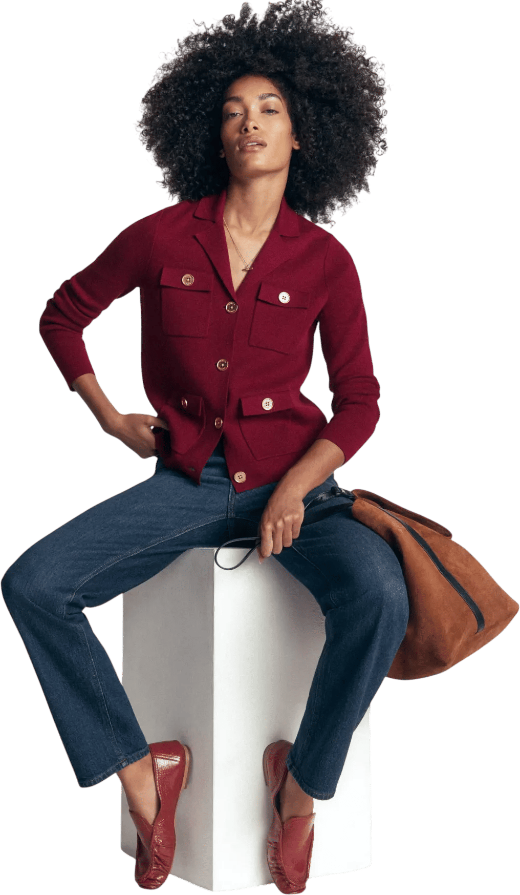 Boden Phoebe Collared Knitted Jacket