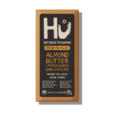Almond Butter + Quinoa Crunchy Dark Chocolate Bar