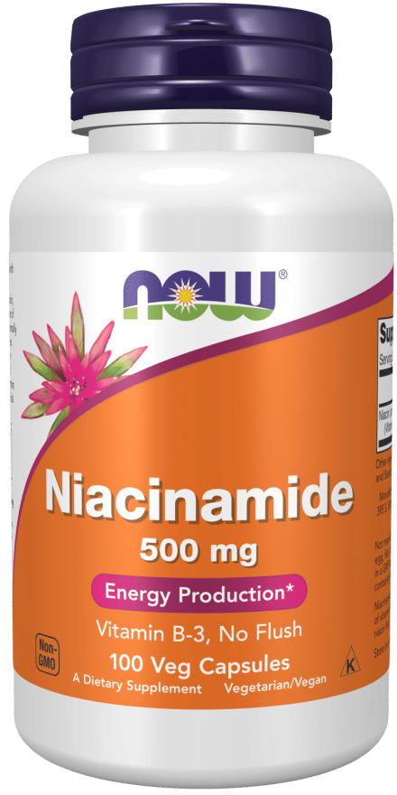 NOW Foods Niacinamide (B-3) 500 mg Veg Capsules