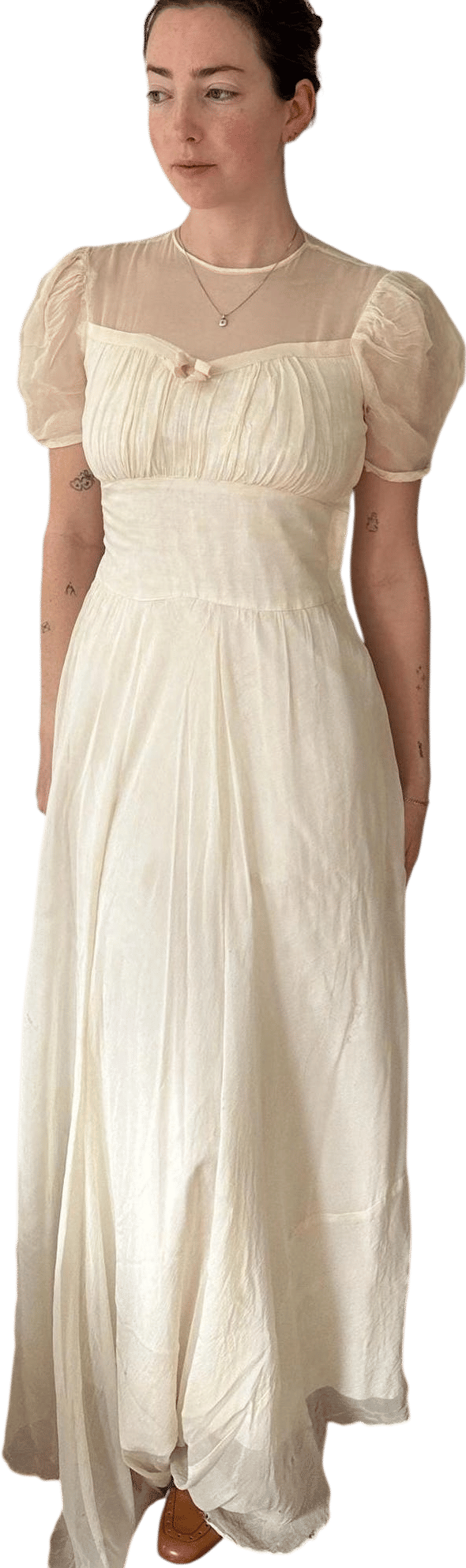 1930s vintage wedding gown