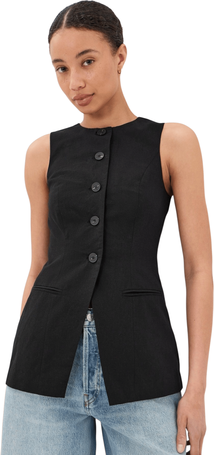 Leo Linen Mix Waistcoat