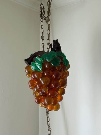 Vintage Lucite Grape Hanging Lamp
