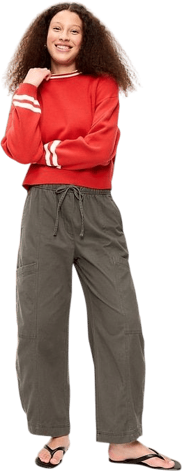 Old Navy Mid-Rise Barrel Leg Utility Pants