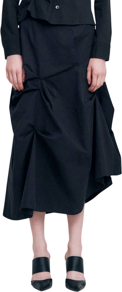 DOZI Pinched Long Skirt