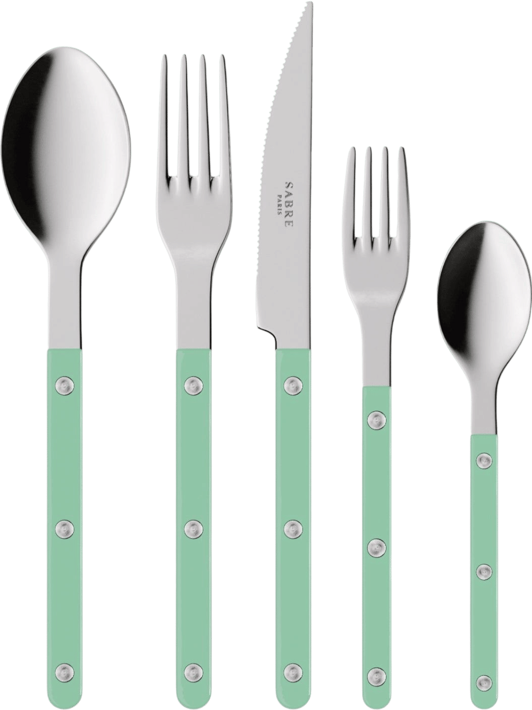 Sabre US Bistrot Solid Pastel Green Cutlery Set