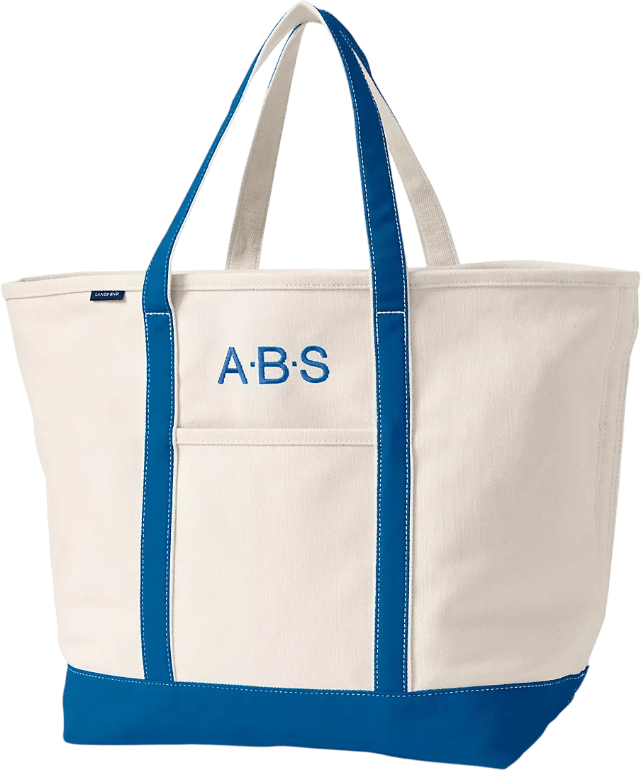 Extra Large 5 Pocket Open Top Canvas Tote Bag