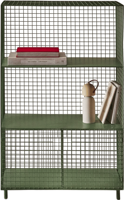 Metal Bookcase with Doors
