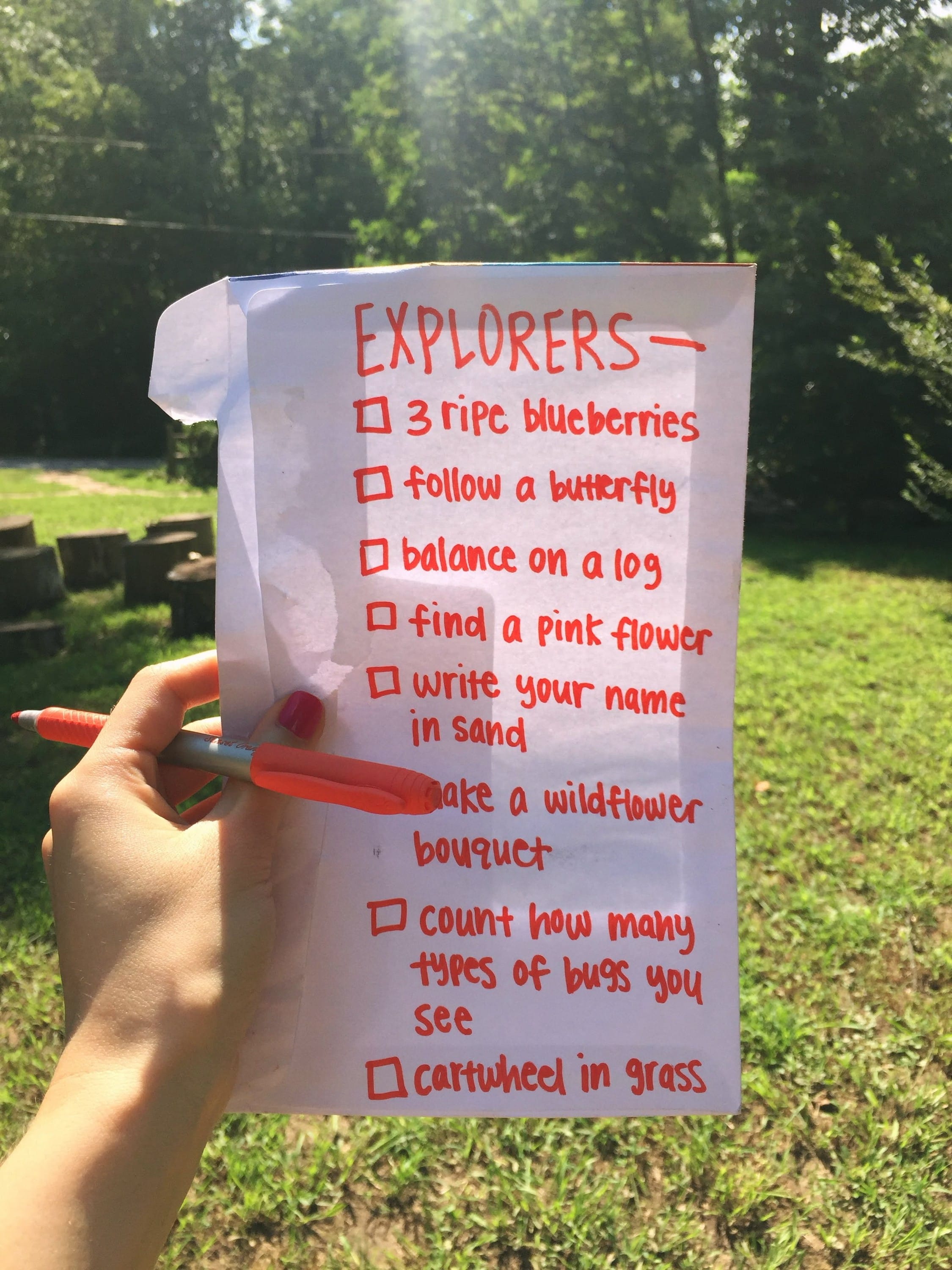 Nature scavenger hunts