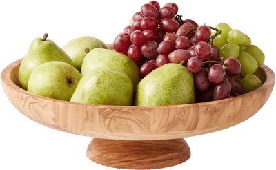 Olivewood Pedestal Fruit Bowl