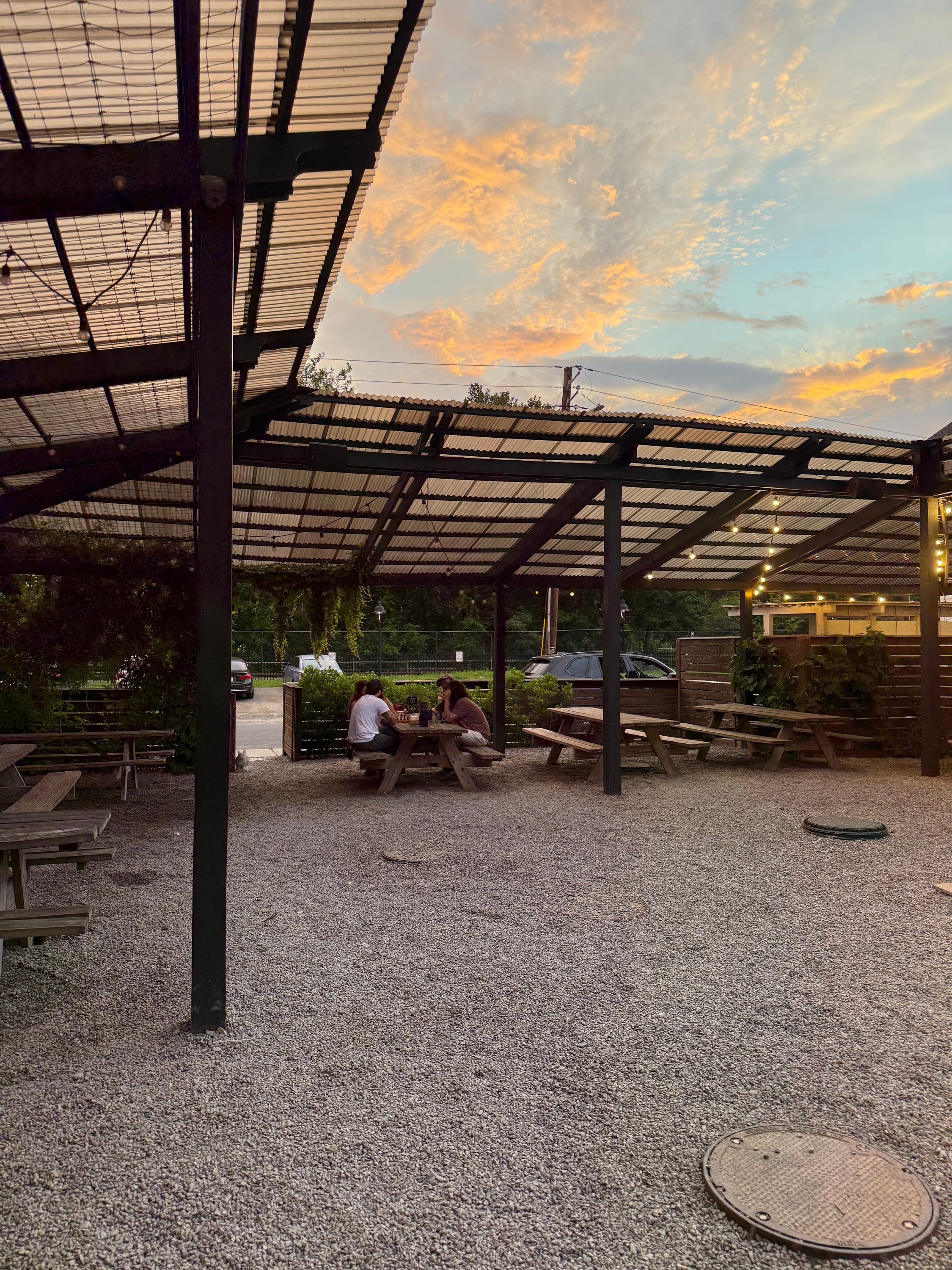 Outside seating and slushies