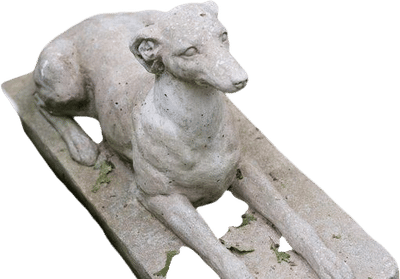 Vintage Cement Whippet Garden Ornament