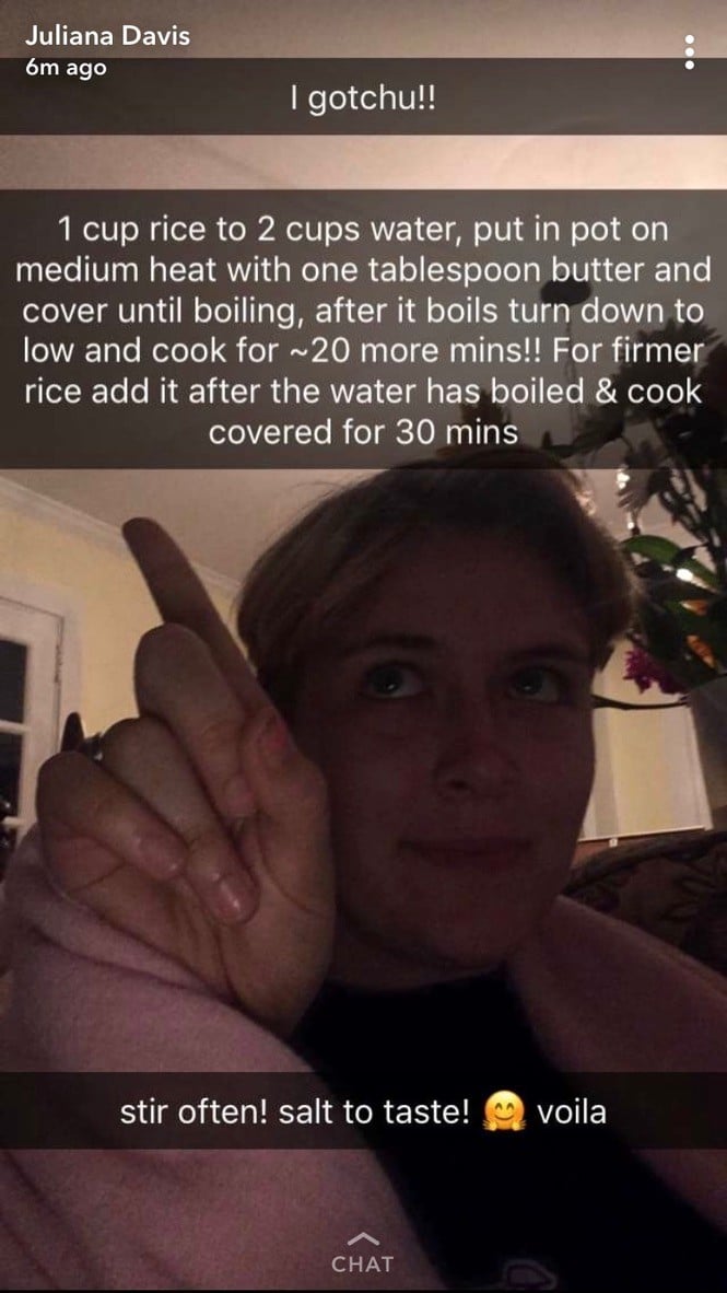 this rice cooking instruction i got in like 2018 from my best friend