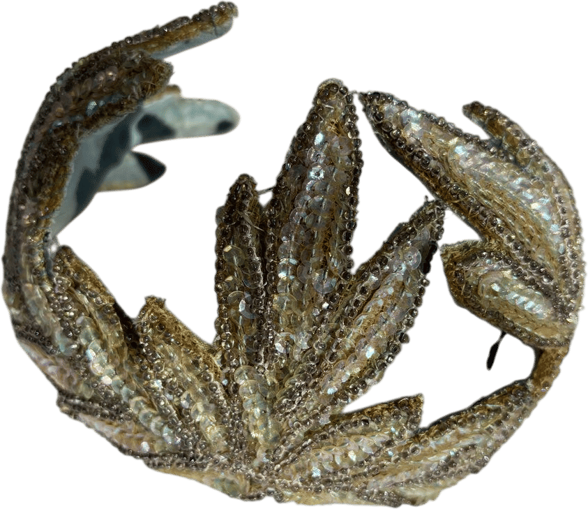 1930s/40s ice queen sequined head piece