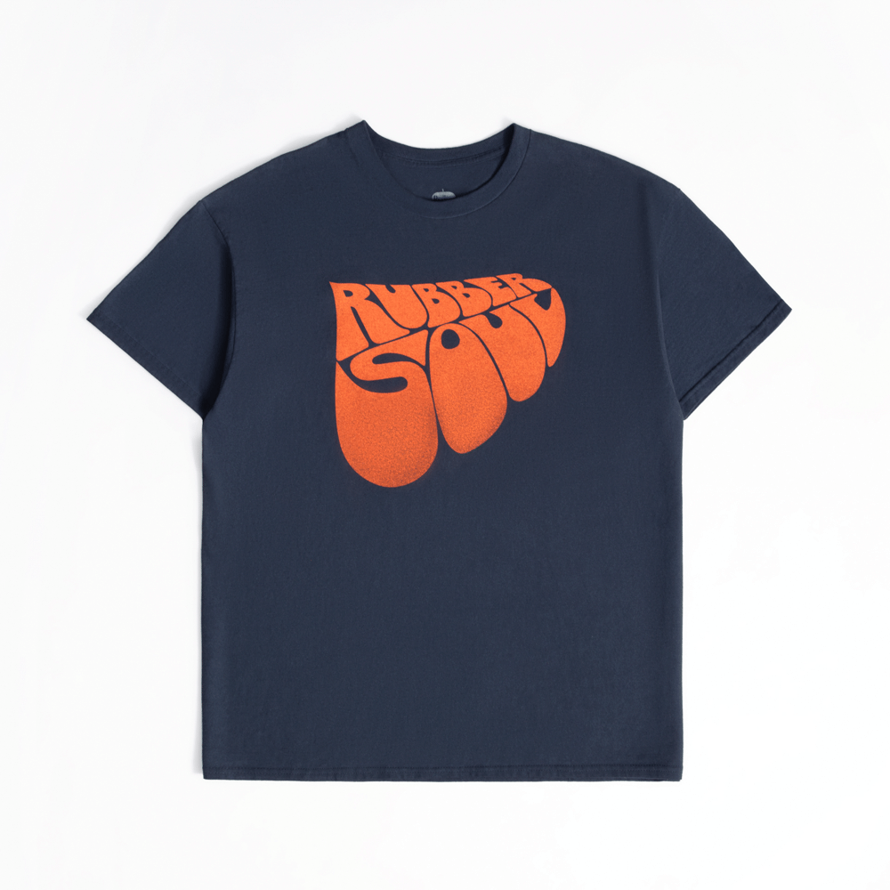 Rubber Soul Black & Orange Distressed Tee - The Beatles Official Store