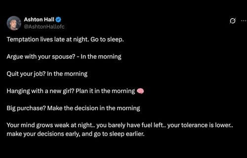 make decisions in the morning
