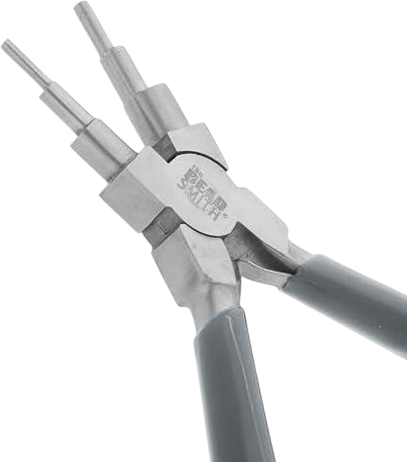 The Beadsmith Wire Looping Pliers – Create 6 Sizes (Ranging 2-9mm) of Loops & Jump Rings, 5.5" long (140mm), Polished Steel Head & PVC Comfort Handle