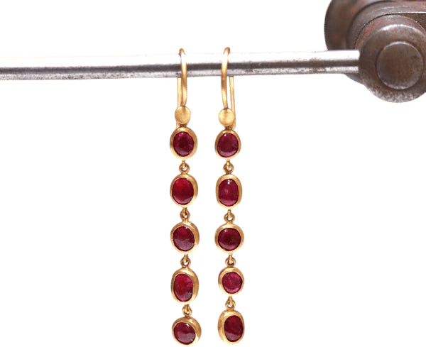Eli Halili Five Stone Ruby Earrings