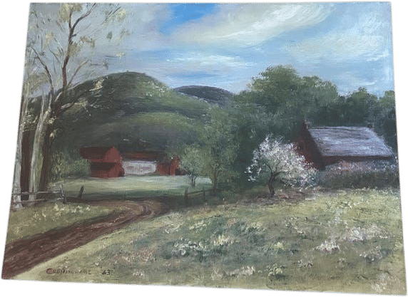 Vintage Bill Cunninghame Signed Oil Painting 1963 Red Barn Landscape 12x16 - Etsy