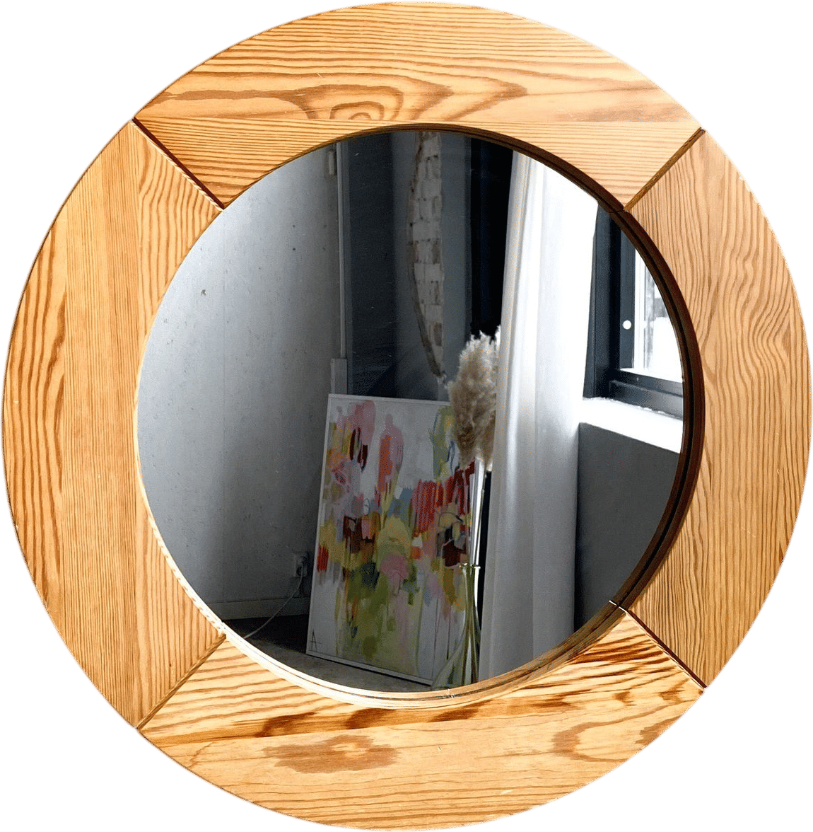 Solid pine mirror