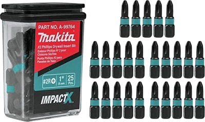 Makita A-99764 Impactx #2 Phillips Drywall 1" Insert Bit