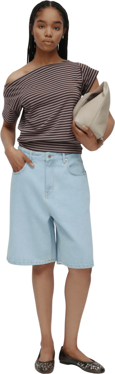 Unisex Antifit Denim Shorts