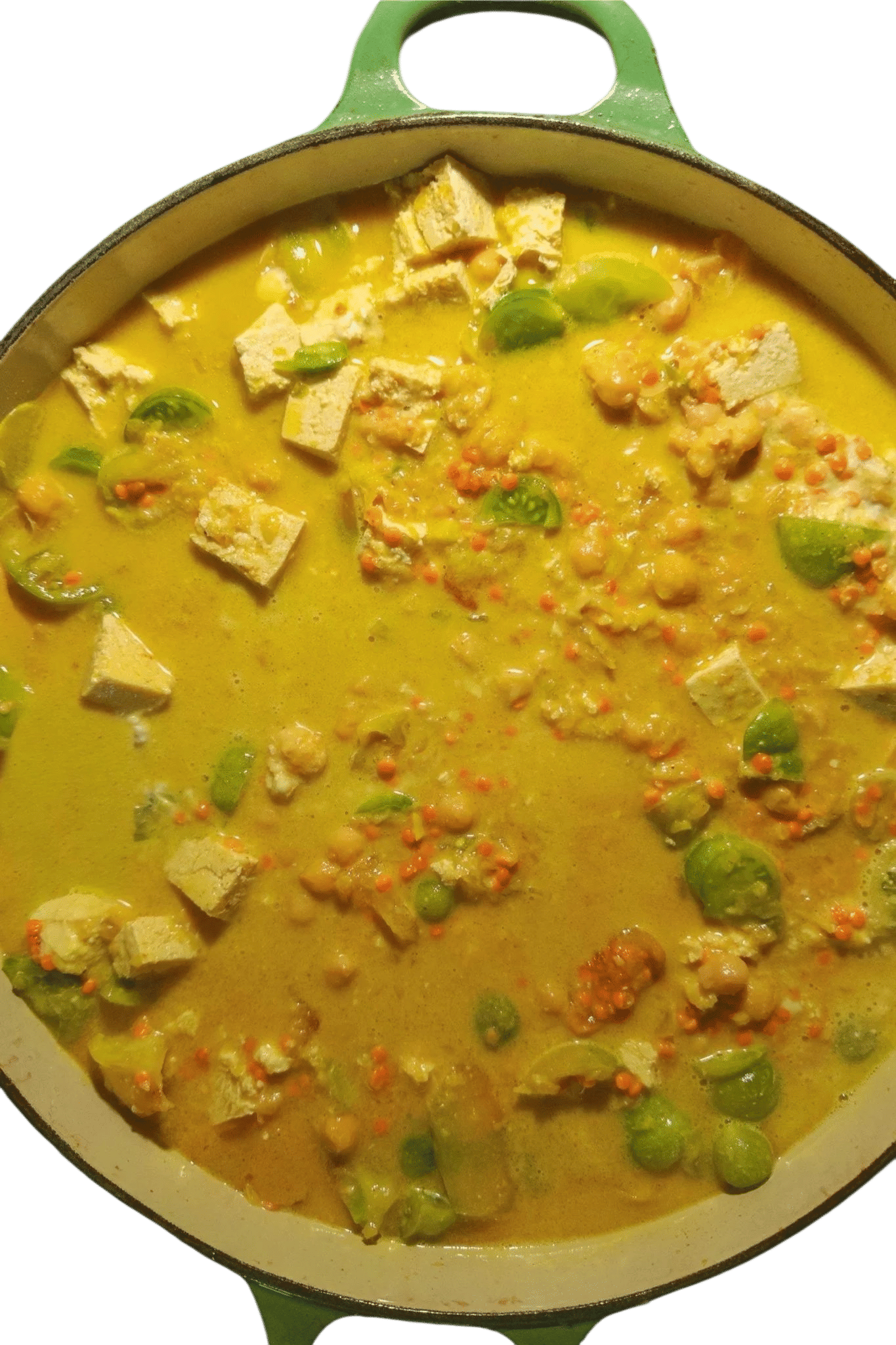 High-Protein Vegan Green Tomato Coconut Curry