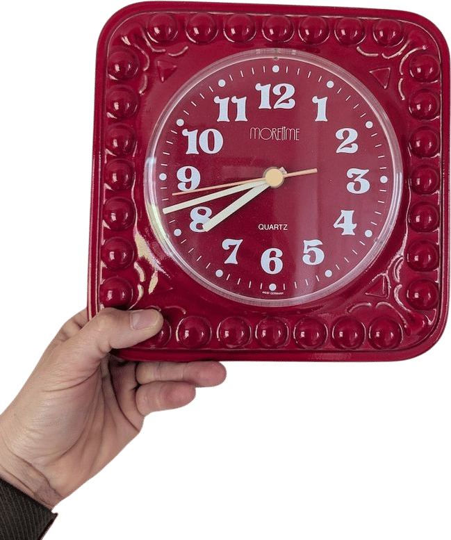 Vintage MID CENTURY Style MORETIME Ceramic Kitchen Wall Clock From the 70/80s Made in West Germany - Etsy