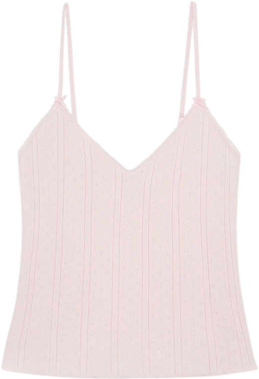The Long Cami: Baby Pink Pointelle