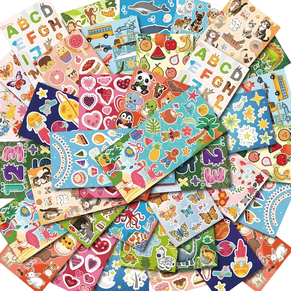 Sheets of stickers