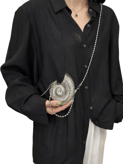 Silver Seashell Bag