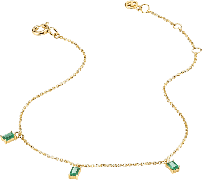 Mejuri Baguette Gemstone Bracelet