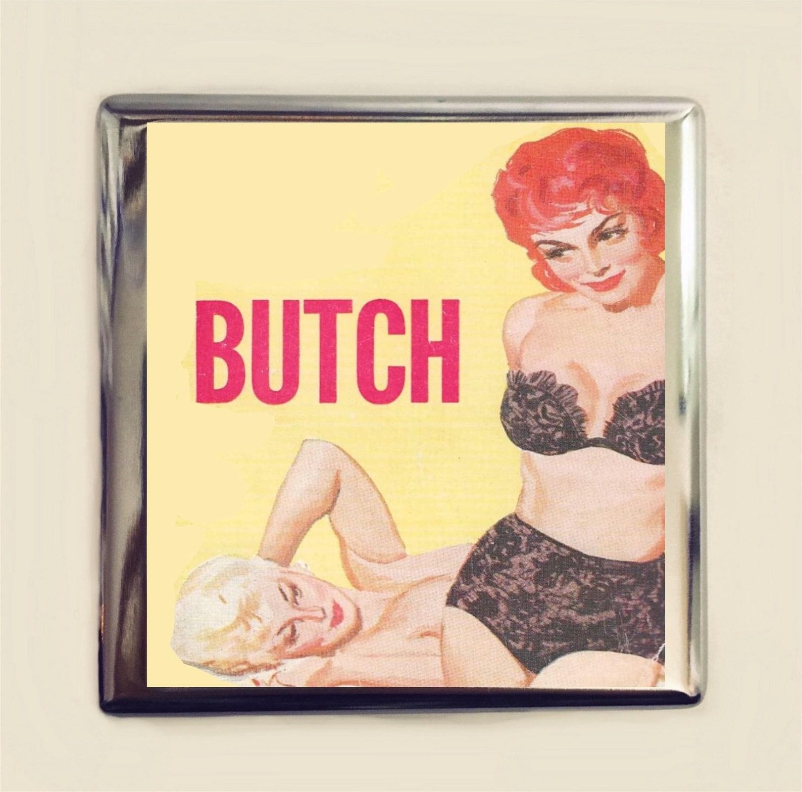 fringepop | "butch" vintage wlw pinup cigarette/business card case