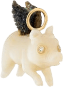 Maura Green Mother of Pearl Pig Charm
