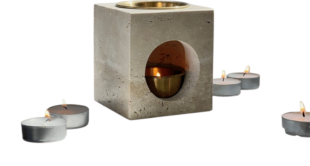 Travertine Marble Scent Diffuser Cube