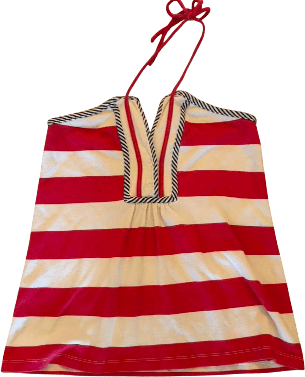 Lamb By Gwen Stefani Red and white striped halter... | Depop